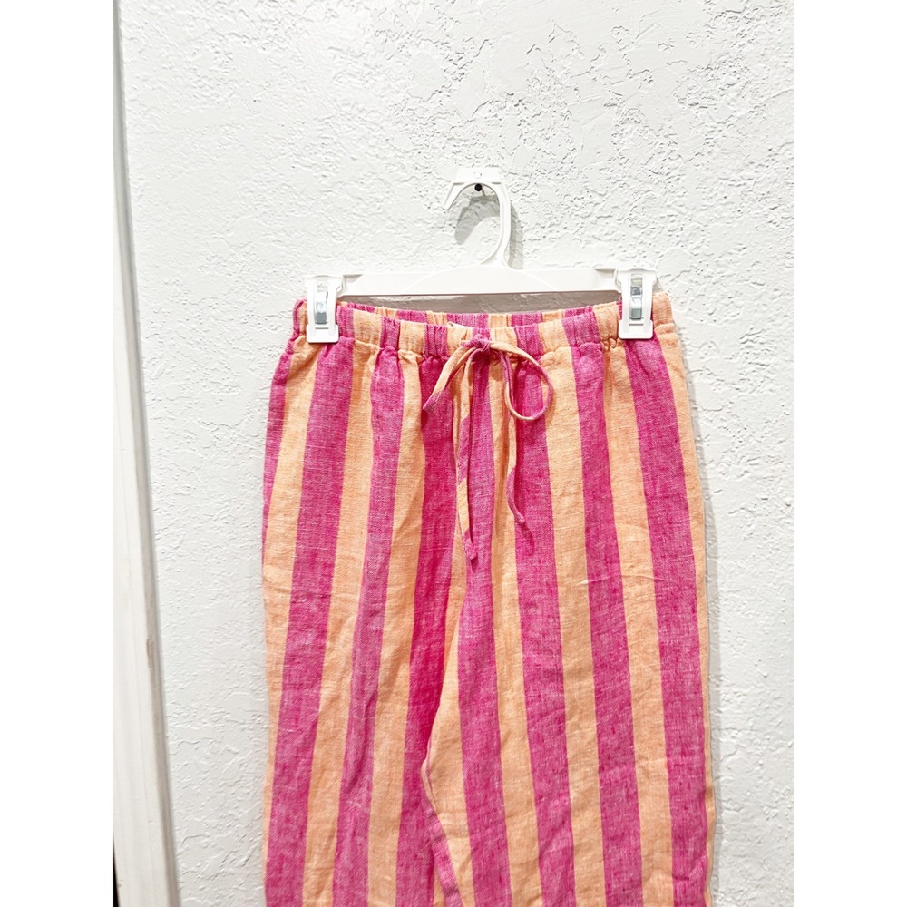 Electric & Rose 100% Linen Striped Pisces Pants Size XS Effortless Dopamine - Picture 3 of 7